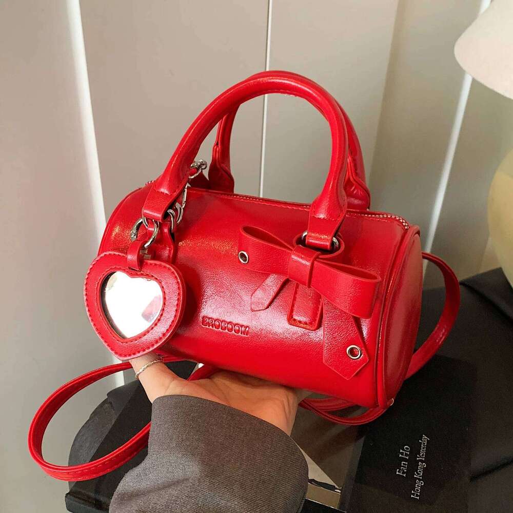 Women Mini Crossbody Bags Fashion All-Match Zipper Pillow Bag With Mirror Summer New Soft Leather Ladies Handbags