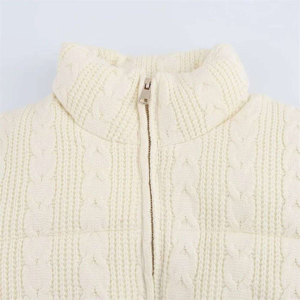 RARF High Collar Breadwear Cotton Clothes Knitted Thick Jacket Coat Autumn/Winter New Women's Clothing