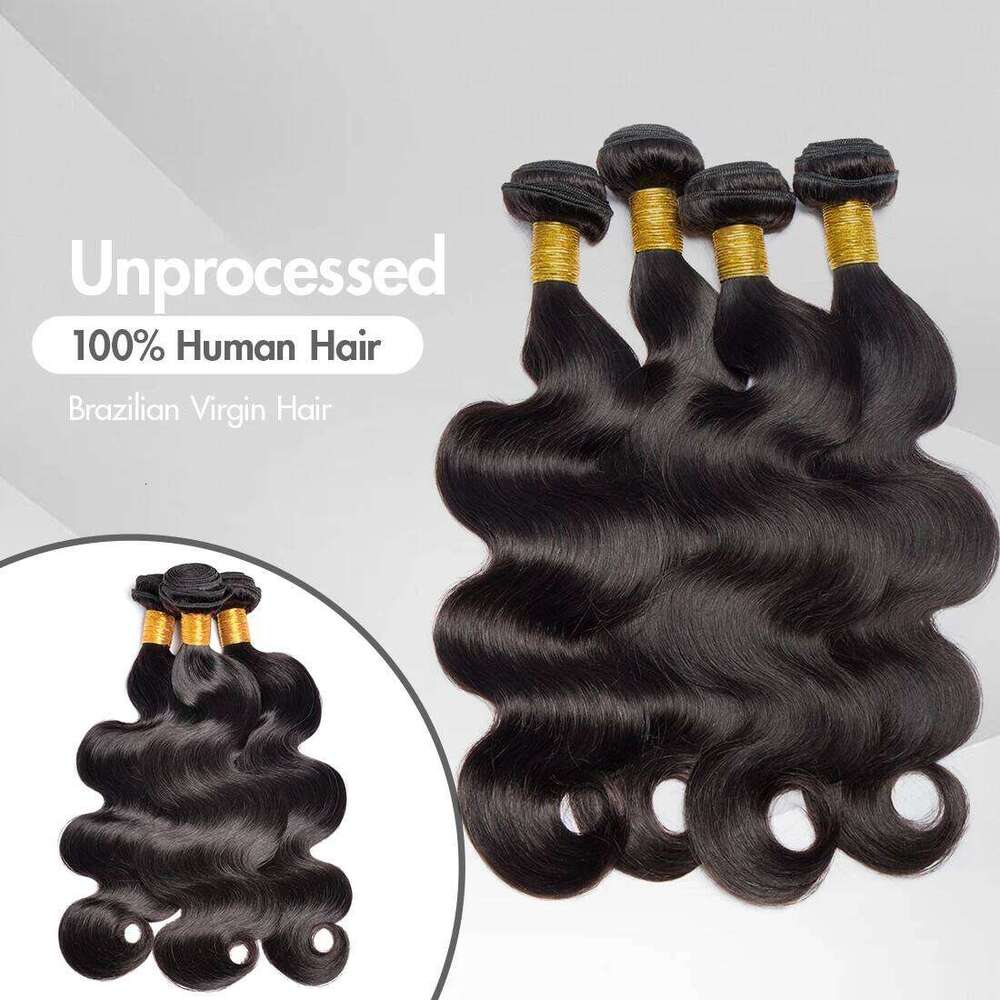 30 32 Inch Body Wave 3/4 Brazilian Maxine Natural Wavy Weave Human Hair Bundles Extensions Tissage For Women