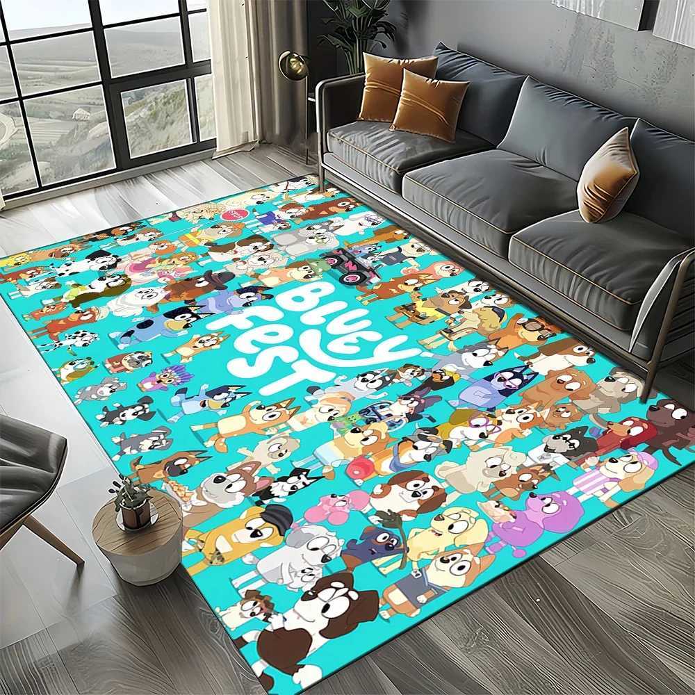 27 Style New B-Blueys Family 3D Cartoon Dog Carpet Rug for Living Room Bedroom Home Sofa Decoration Kids Play Non-slip Floor Mat y250609KMD8