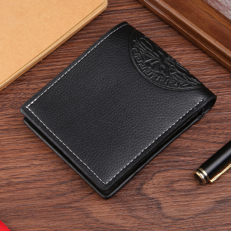 Free Shipping New Men's Horizontal Wallet Fashionable Multifunctional Soft Leather Clip With Multiple Card Slots And Large Capacity Embossed Wall