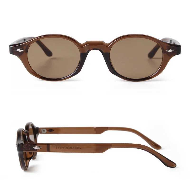 Retro Small Oval Sunglasses Women Brand Design Rivet Blue Tortoise Shell Sun Glasses Outdoor Men Shades Female UV Oculos De Sol M250609