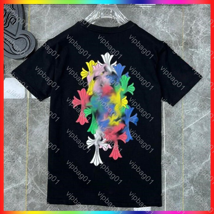 5A Designer t shirts men's and women's chrome t shirts 25ss new summer fashion brand tees high quality short sleeves tops casual horseshoe sanskrit cross tops tees
