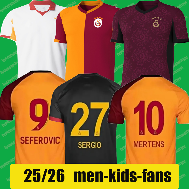 4XL 25 26 Galatasaray MORATA Soccer Jerseys 26 AKGU BATSHUAYI OSIMHEN Player Version Retro 98 99 13 Football Shirt MERTENS G.SARA SANCHEZ ZIYECH Men Uniforms Kids Kits