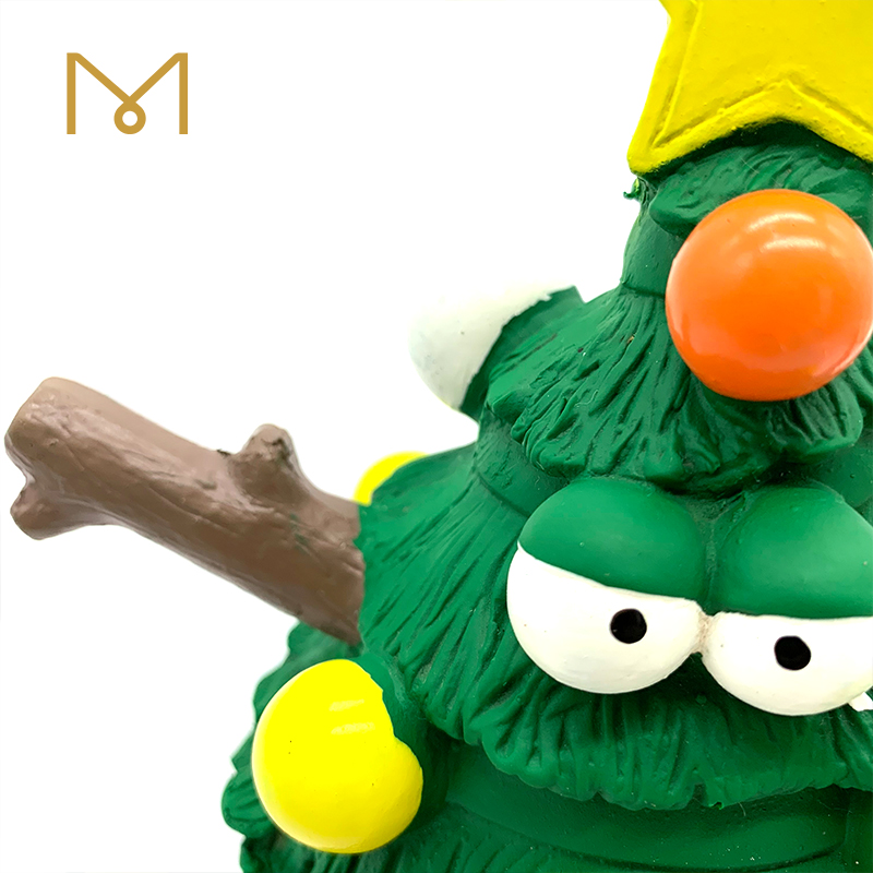 Squeaky Latex Tree Dog Toy Safe and Non-Toxic Christmas Themed Wholesale Sustainable Screaming Natural Latex Pet Puppy Toy 1pc/Pack