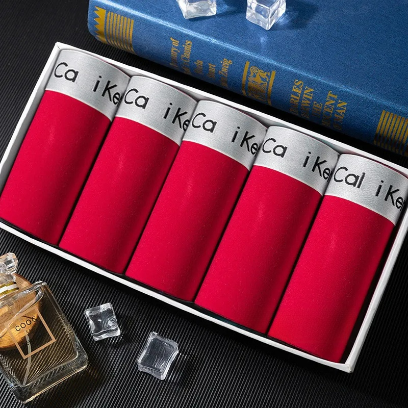 Comfort-Fit Mens' Undergarments: Soft Cotton Five-Pack With Unique Design Pattern