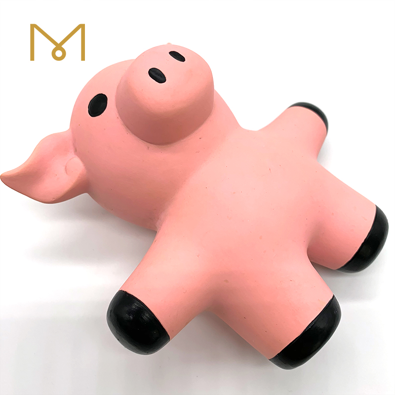 Squeaky Latex Pig Dog Toys Durable Custom Adorable Pink Screaming Sound Chew Cute Toy for Dogs 2pcs/Pack