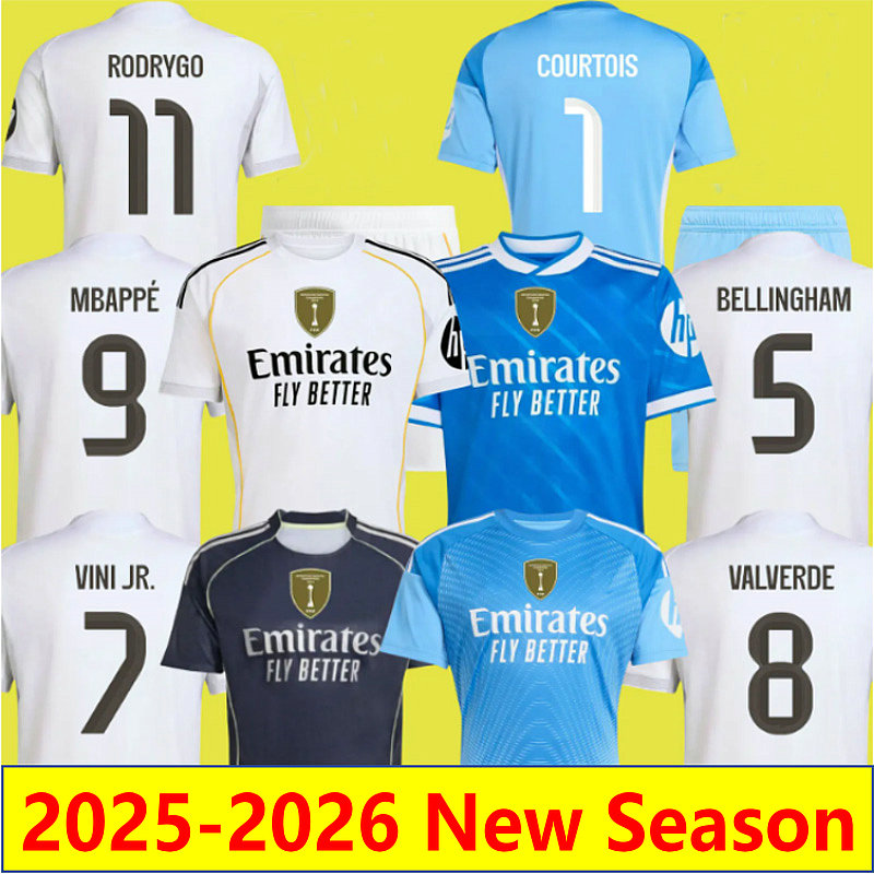 2025 MBAPPE BELLINGHAM soccer jerseys CAMAVINGA Fans Player 25 26 HOME AWAY MODRIC VINI JR football shirt VALVERDE TCHOUAMENI camisetas de futol men kids uniforms