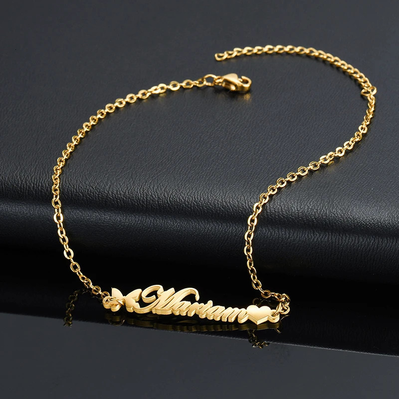 Goxijite Customized Ladies Name Anklet Stainless Steel Custom Crown Butterfly Nameplate Jewelry Worn On Ankles Gifts Wholesale 250606