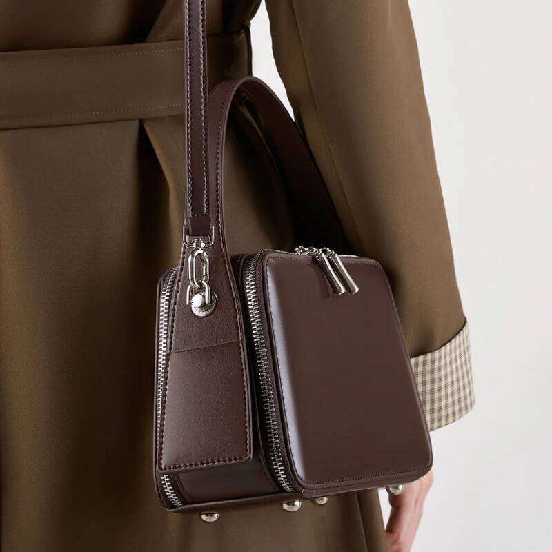 Designer Bags 2025 Women's Natural Cow Leather Shoulder Bag Female Fashion Designer Handbags Ladies Work Commuting Retro Cowhide Bags Lady Luxury