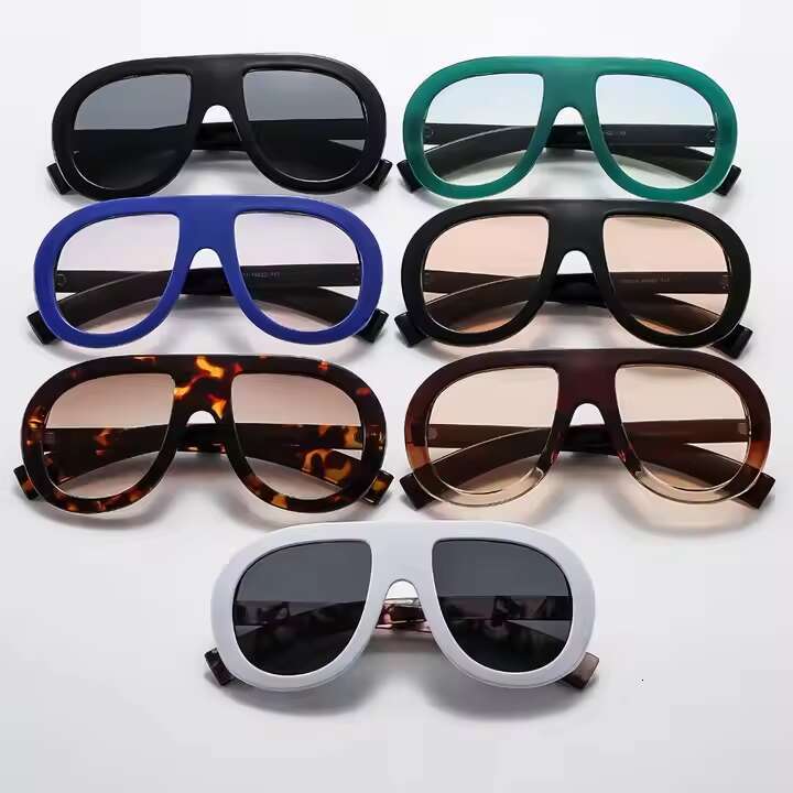 DHcollections New Style INS Large Frame Aviator Sunglasses for Men and Women Unique Fashionable Irregular Shape