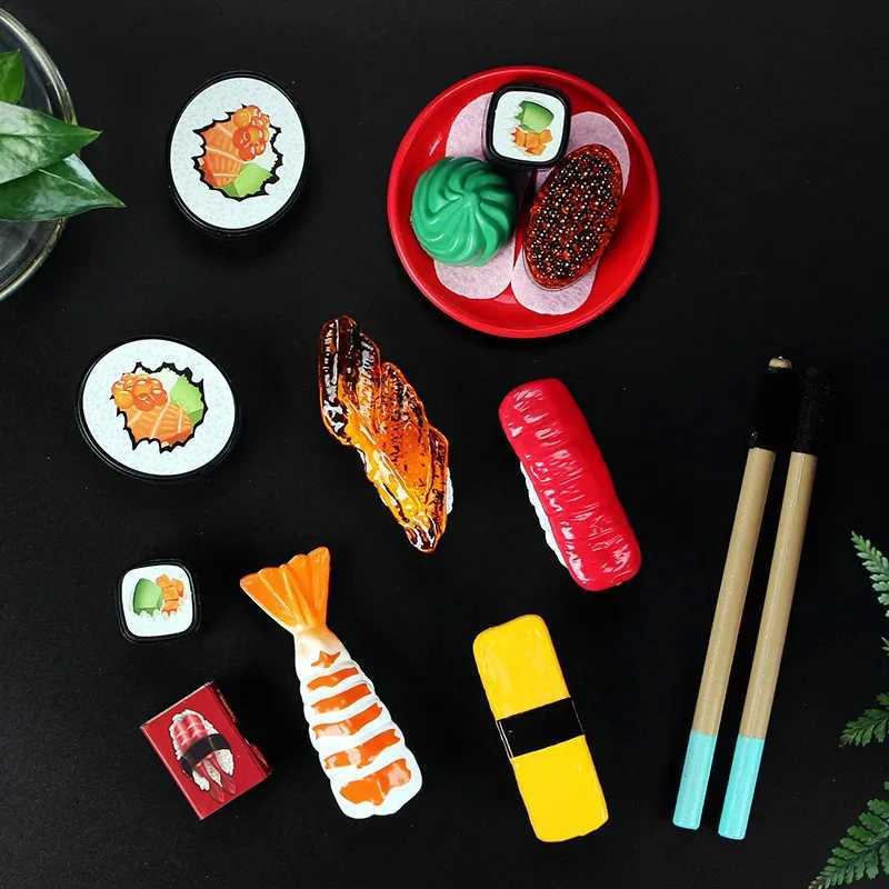 Childrens Simulation Japanese Sushi Pretend Kitchen Food Toys Pretend Play Food Mini Sushi Set Pretend Kitchen Toys For KidsXJ250609