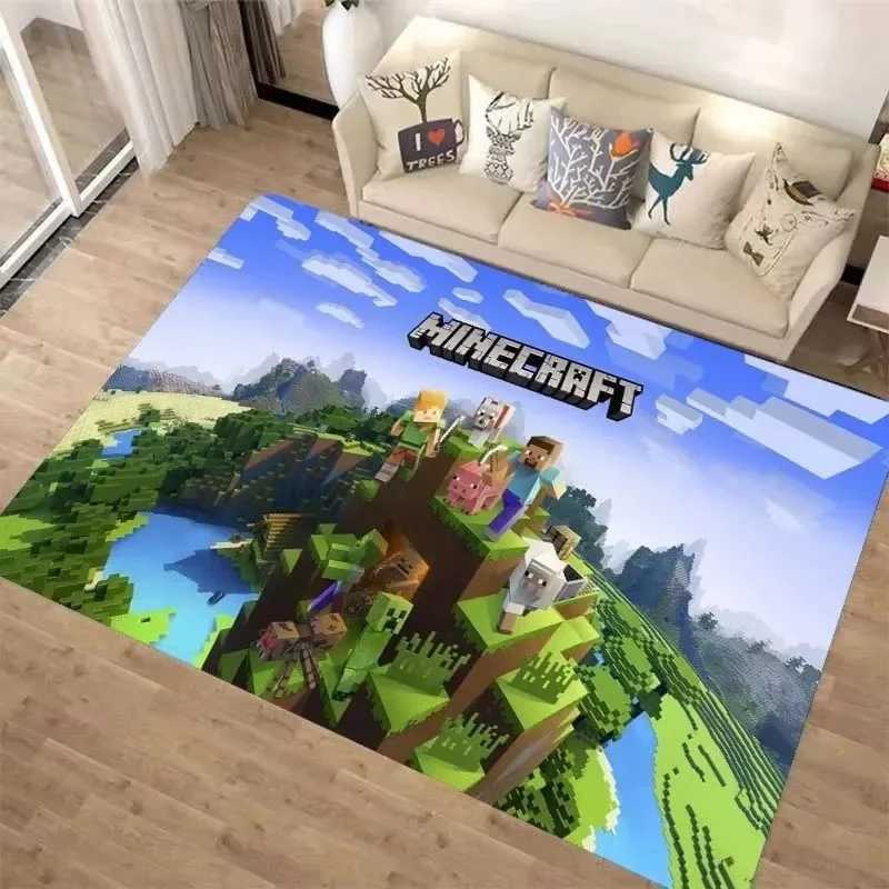 Trendy 3D M-C Pixels Floor Mat Washable Carpet for Living Room Bedroom Easy-to-Clean Rug for Sofa Modern Home Decoration y25060938SD