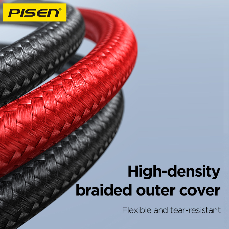 PISEN PD60W Fast Charging! 3A Two-In-One Braided Type-C Data Cable Aluminum Shell Braided Design Flexible And Tear-Resistant Com