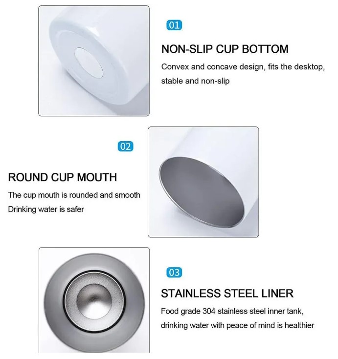 US Warehouse! 20oz Sublimation Straight Tumblers With Seal Lids & Metal Straws & Rubber Bottoms