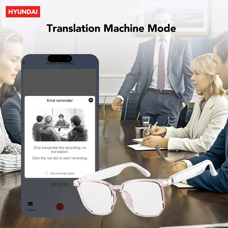 HYUNDAI sunglasses designer women Fashion Earphones New high quality sun glasses luxury Women Sunglasses Mens With Translation AI headset HY-C8 PRO