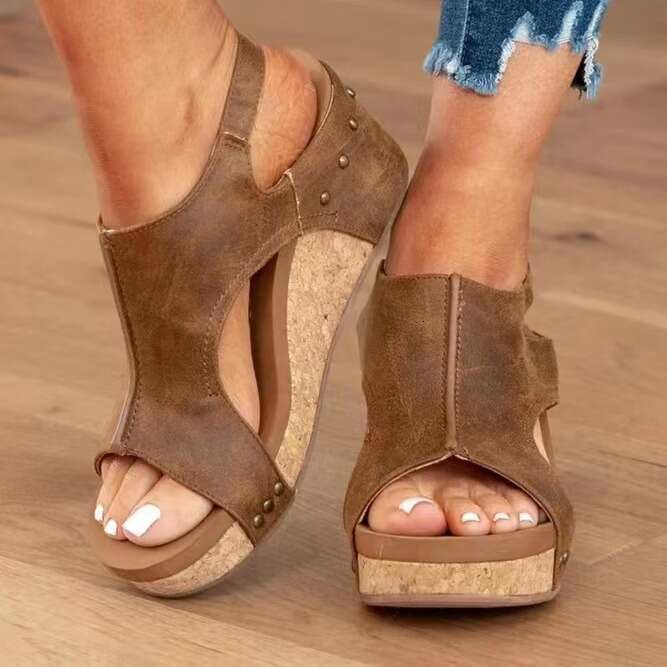 Plus Size Wedge for 2023 Fashion Casual Peep NEW hot Toe Women Sandals