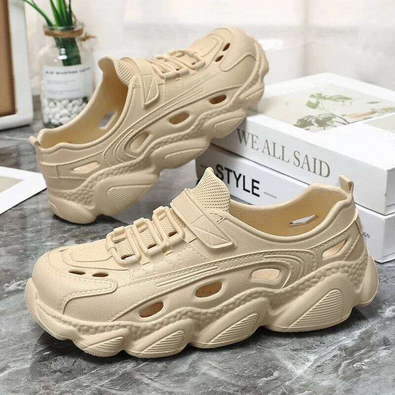 Summer NEW hot Men's Super Light Sandals Waterproof Sneakers Slip On EVA Thick Sole Slides Fishing Driving Outdoor Jogging Flat Shoes