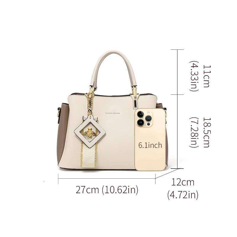 Handbag 2025 New Style Genuine Leather Cross-Body Women's Large Capacity High-End Feeling Shoulder Mother Bag