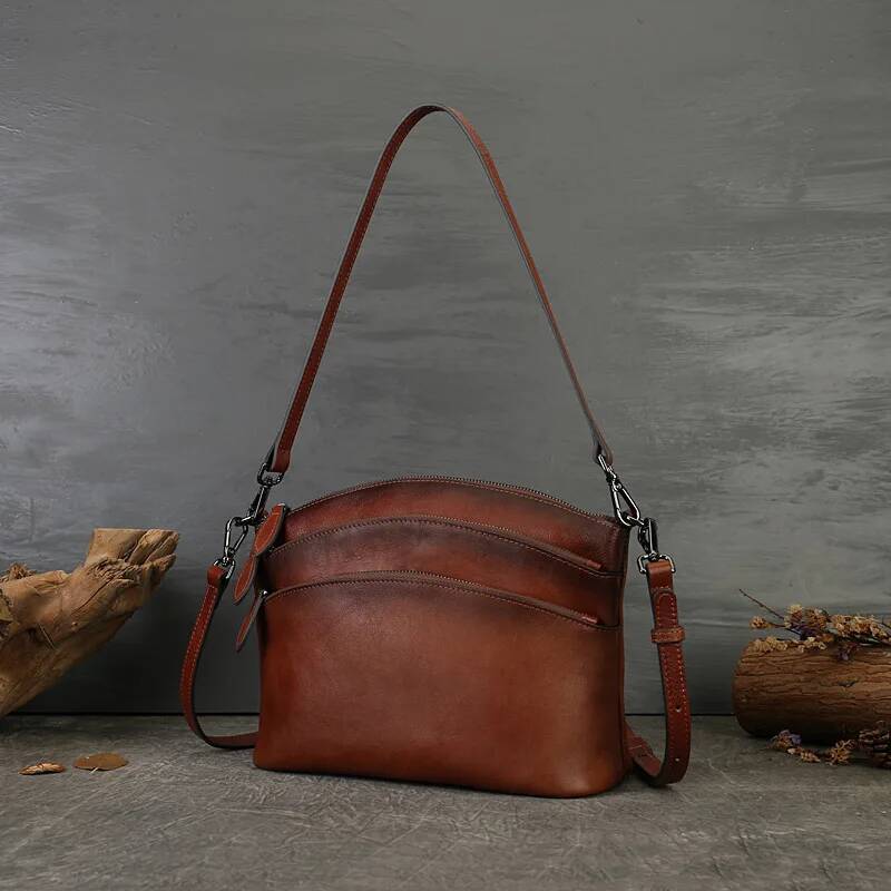 2025 Hot Sale High Quality Real Leather Shell Hobo Bags Women Handbag Designer Vintage Shoulder Crossbody Bag Large Capacity