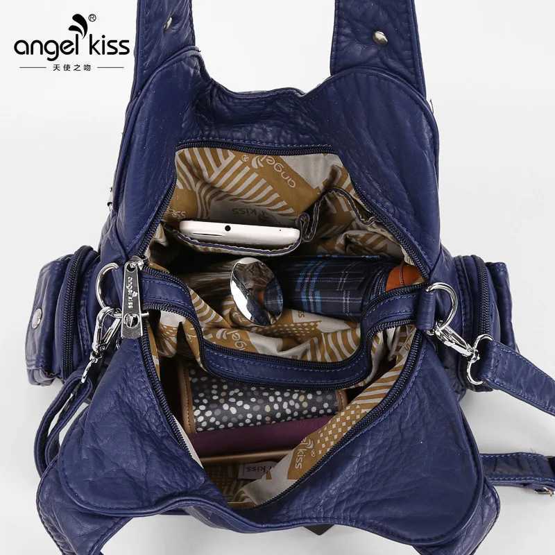 Wen Fi Handbags Wen Shoder Bags PU Leather Handbag Fem Sahel Big-capacity Shoder Purse Bag womens bag B250618