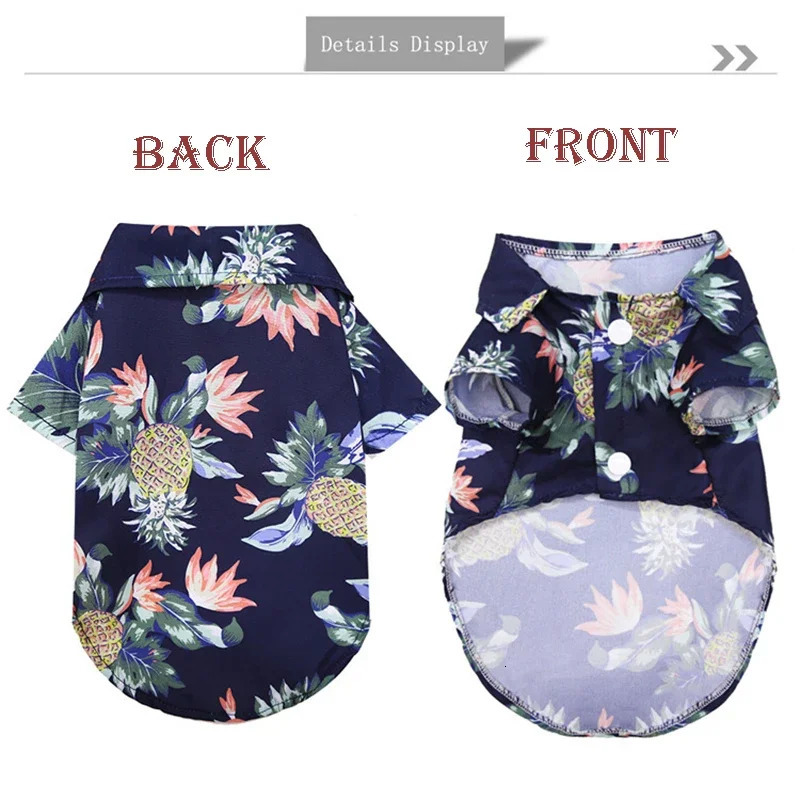 Pet Cat TShirts Hawaiian Beach Style Thin Breathable Summer Dog Clothes for Small Dogs Chihuahua Yorkies Poodle Puppy Vest 250609