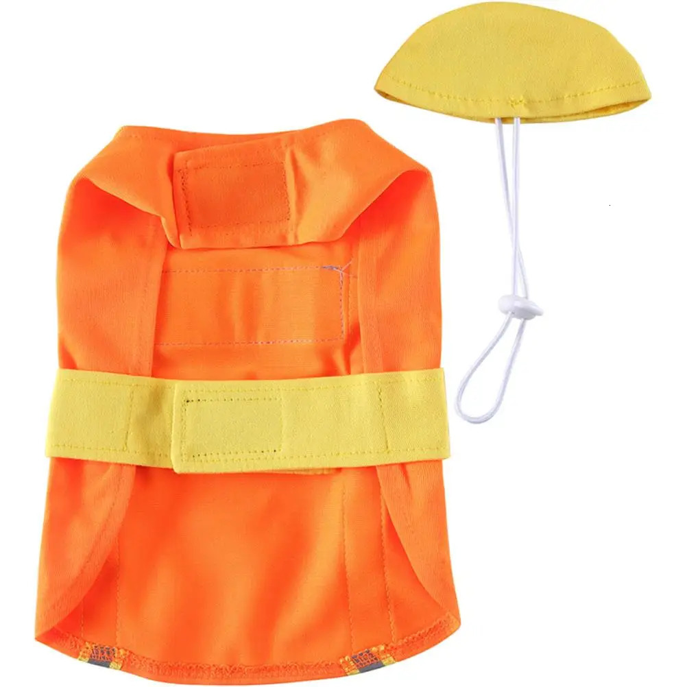 Festive Pet Clothes Adorable Puppy Costume Jacket Holiday Apparel Polyester Wear Resistant Dog Engineer Appearance 250609