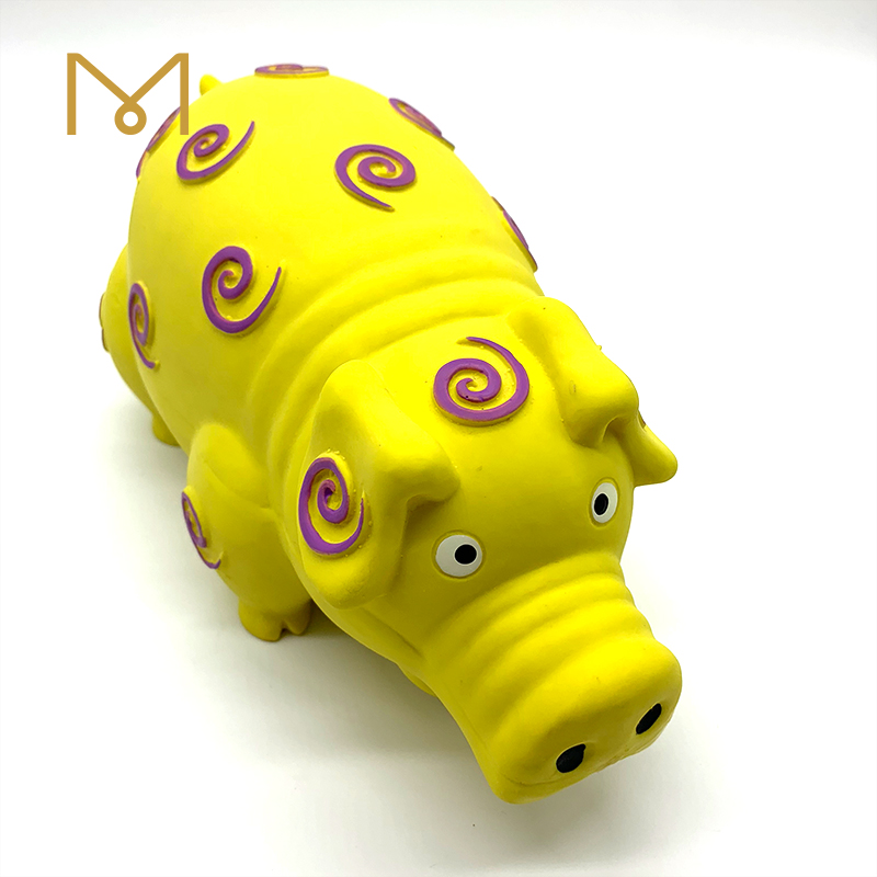 Latex Squeaky Pig Dog Toys Eco Friendly Natural Rubber Squeeze Grunting Oinks Dog Toys 1pc/Pack