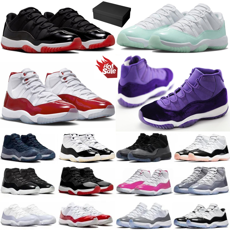 2025 11 11s mens basketball shoes Low Igloo Purple Rain Bred Low Cool Grey Cherry Pure Violet Men Women Trainers Sports Sneakers Platform Jogging Walking Shoe