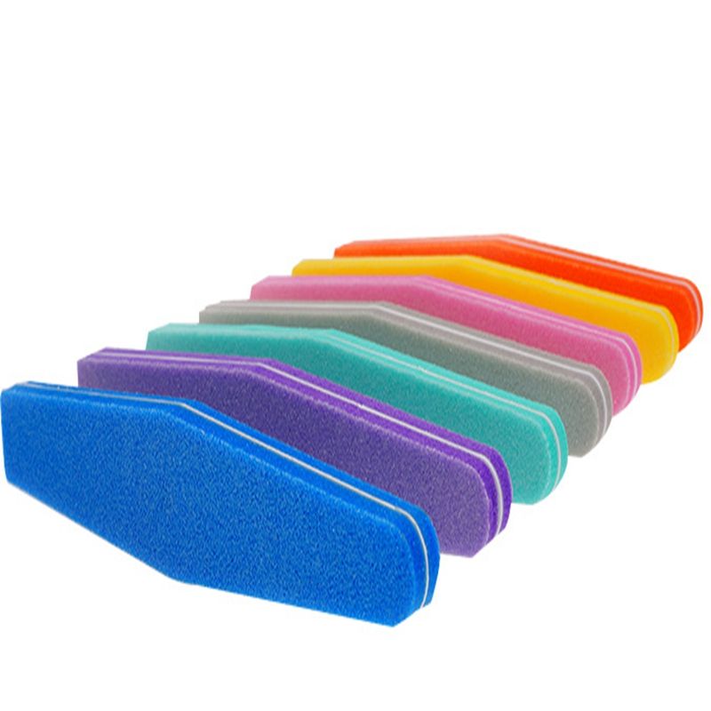 Prismatic shape Nail Art Sanding Buffers nails file Manicure Pedicure Tool Customized sponge polishing strip