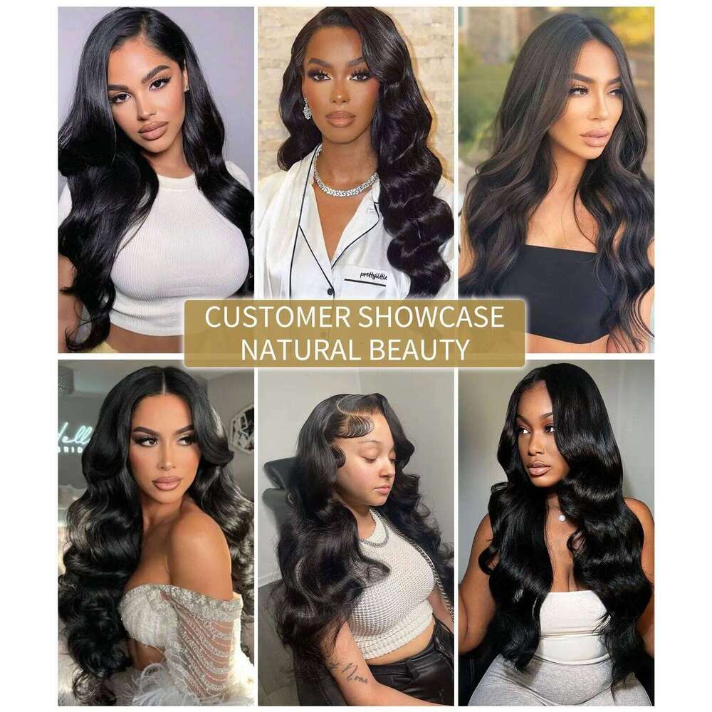 Body Wave Brazilian Weave Bundles 3 Bundle Deals Human Hair Extensions Natural Black