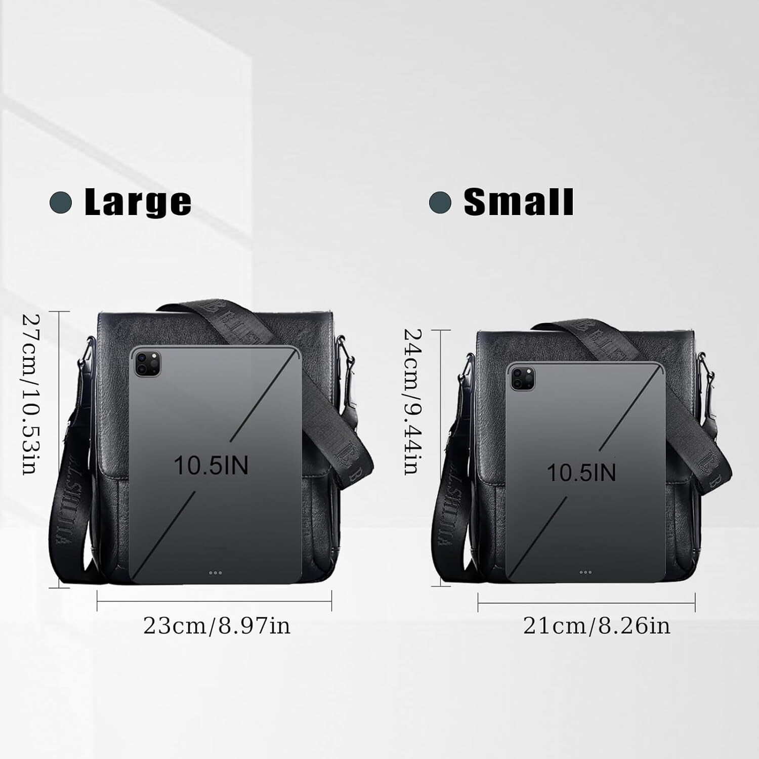 Men's Crossbody Bag, Vegan Leather, Shoulder Purse Side Sling Satchel, Small Messenger for Travel Work Daily