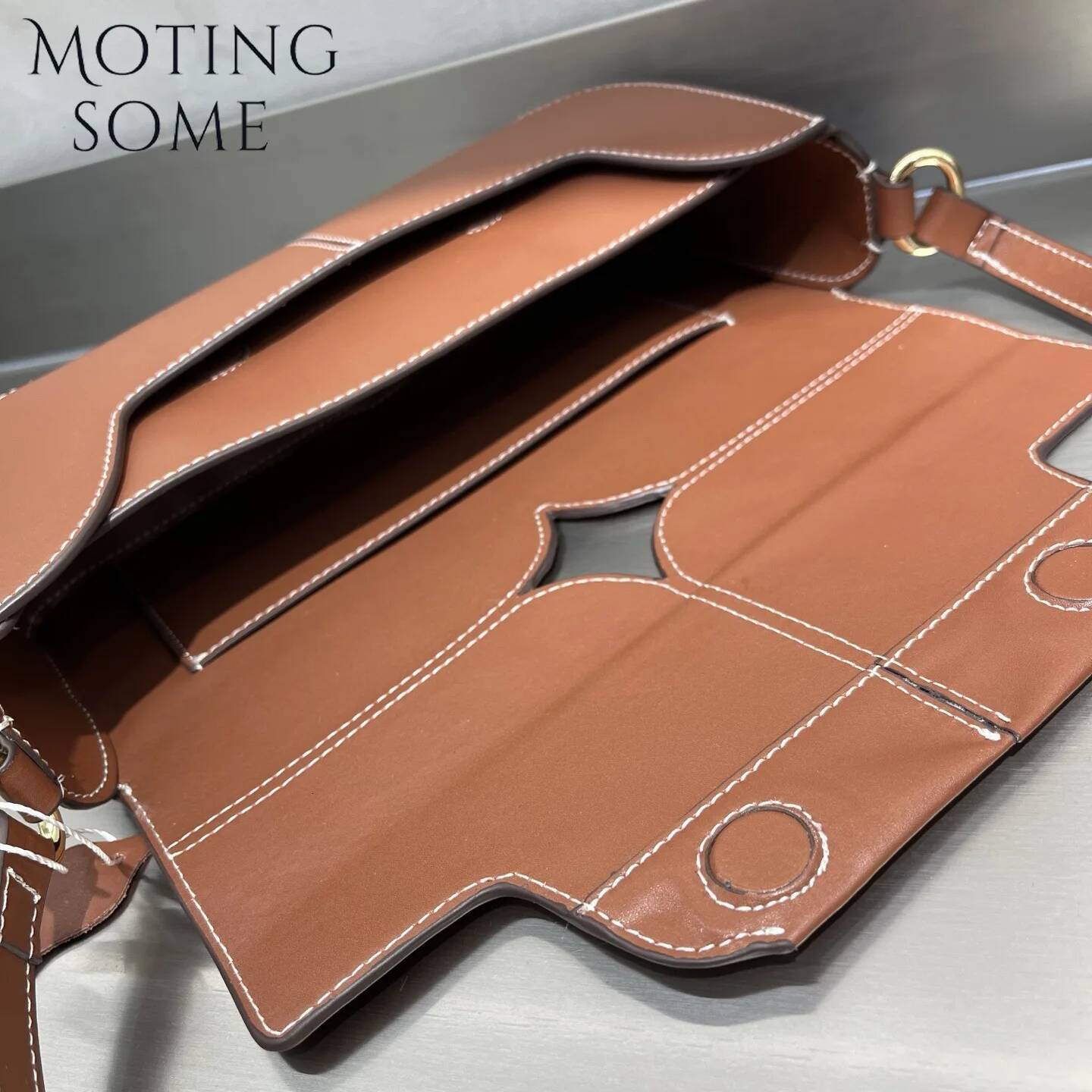 Motingsome Woman Armpit Bag 2025 New Saddle Pouch Full-Grain Cowhide Design Bags Fashion Handbag Shoulder Messenger Tote