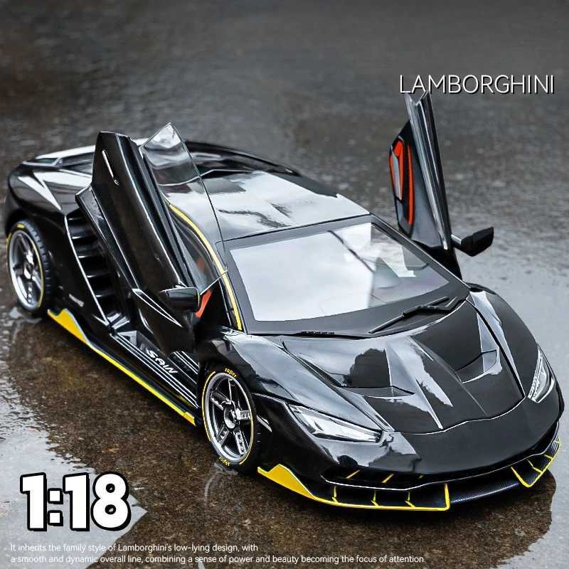 1 18 Lambor LP770-4 Supercar Alloy Model Diecasts Toy Vehicles Metal Toy Car Model Sound and Light Collection Kids Toy W250609
