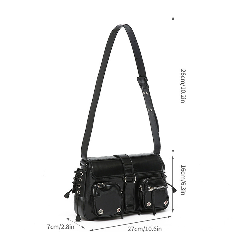 Vintage Gothic Handbags Elegant Punk Handbags For Women Girls Trendy Shoulder Bags Luxury Versatile Underarm Hobo Bag Gifts
