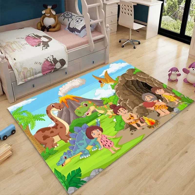 Cute Zoo Themed Mat Cartoon Animated Decorative Rug Kids Play Crawling Carpet Multi-size Four Seasons Non-slip Rug Quick Arrival y250609BXTO