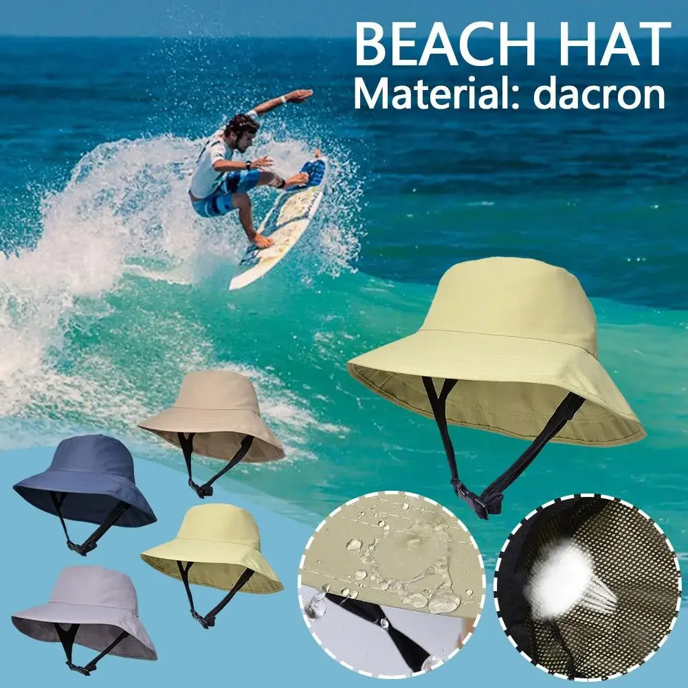 Sunscreen Surfing Cap Womens Mens Wind-proof And UV-proof Sun Hat Summer Light Breathable Outdoor Wide Brim Fisherman Hats 250606