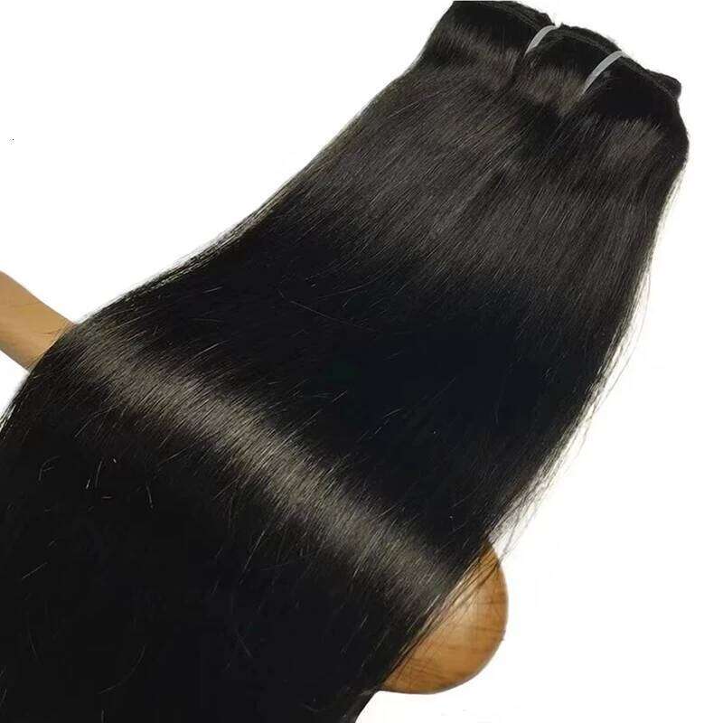 Straight In Extensions Real Huamn Natural Black #1B 100% Remy Double Weft Brazilian Human Hair Clip ins 16-26inch 120G