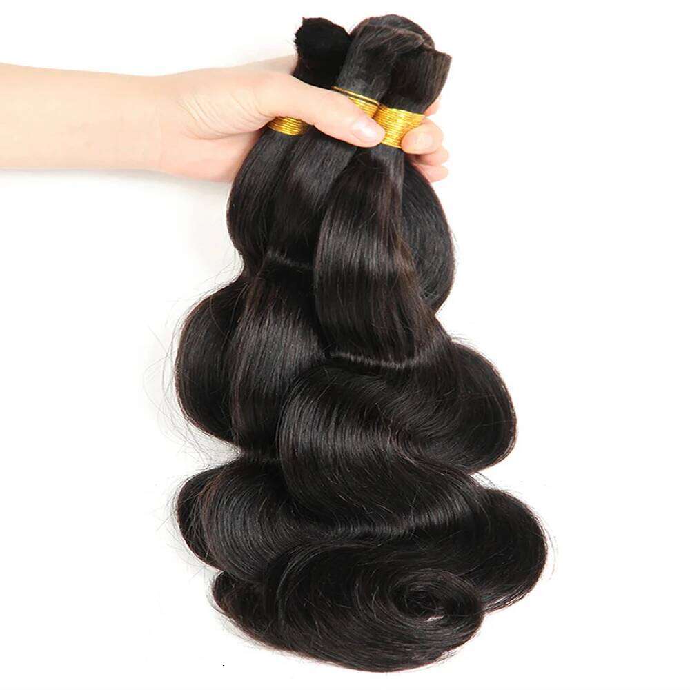 Body Wave Braiding Extensions Real Color 3/4 Bundles 100% Natural Human Raw Hair Bulk