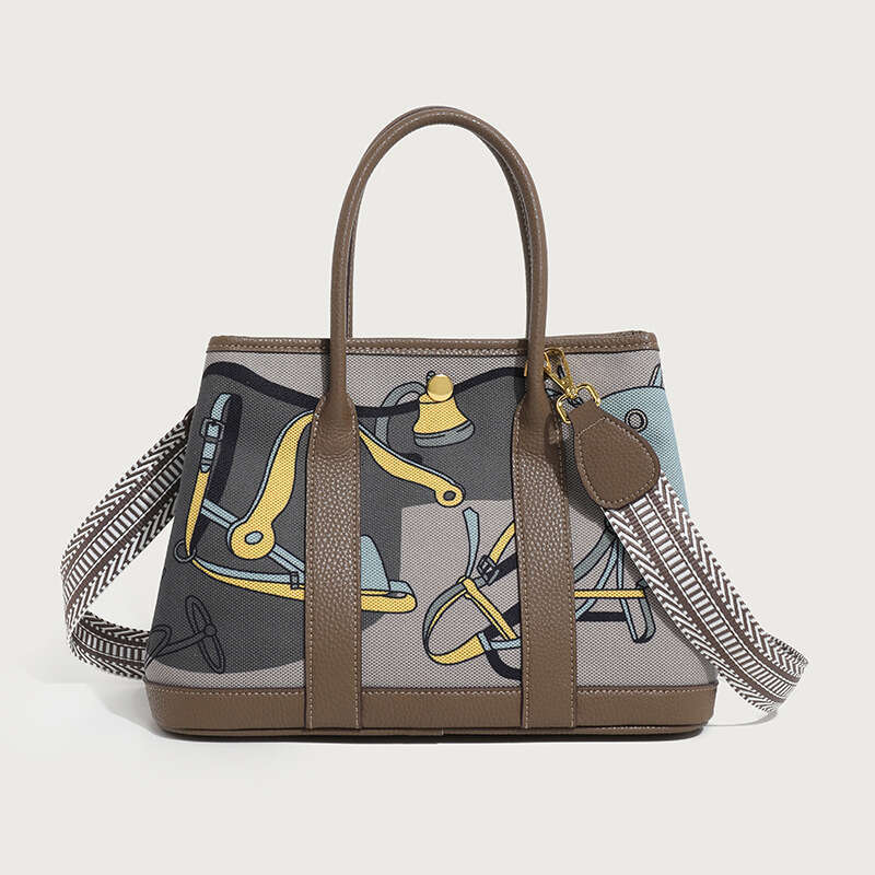 New Printed Canvas Garden Classic Painted Tote Bag Graffiti Large Capacity Handbag for Women