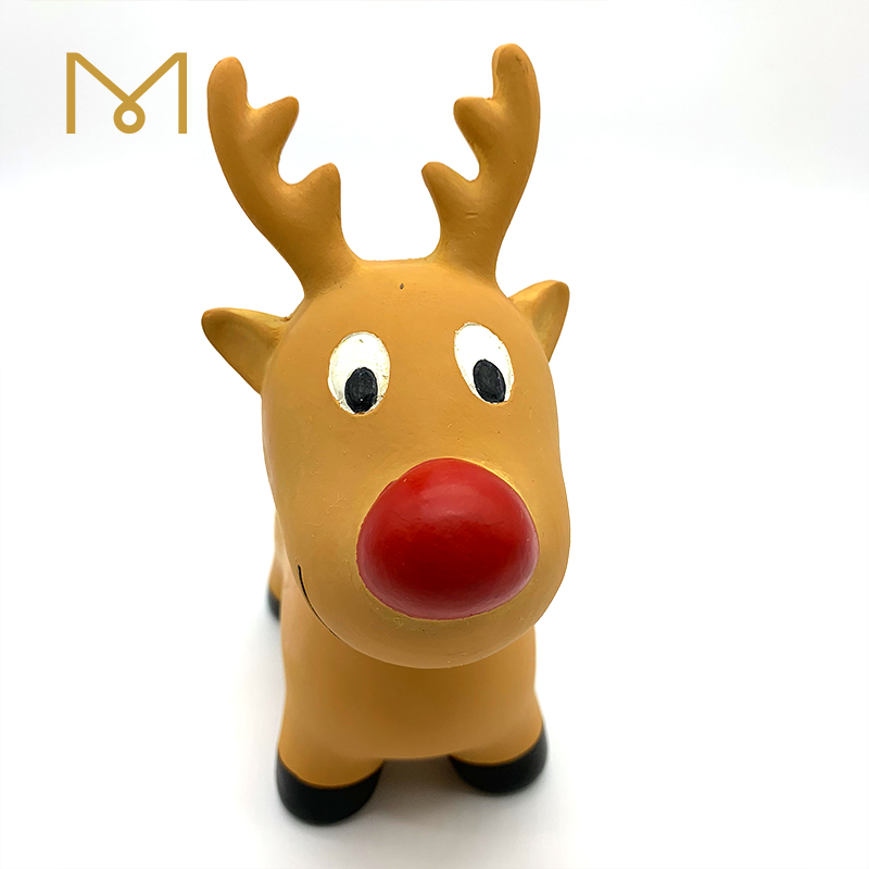 Ruuber Squeaky Chewy Dog Toy Christmas Themed Safe and Non-Toxic Wholesale Sustainable Squeaky Natural Latex Pet Puppy Toys 2pcs/Pack