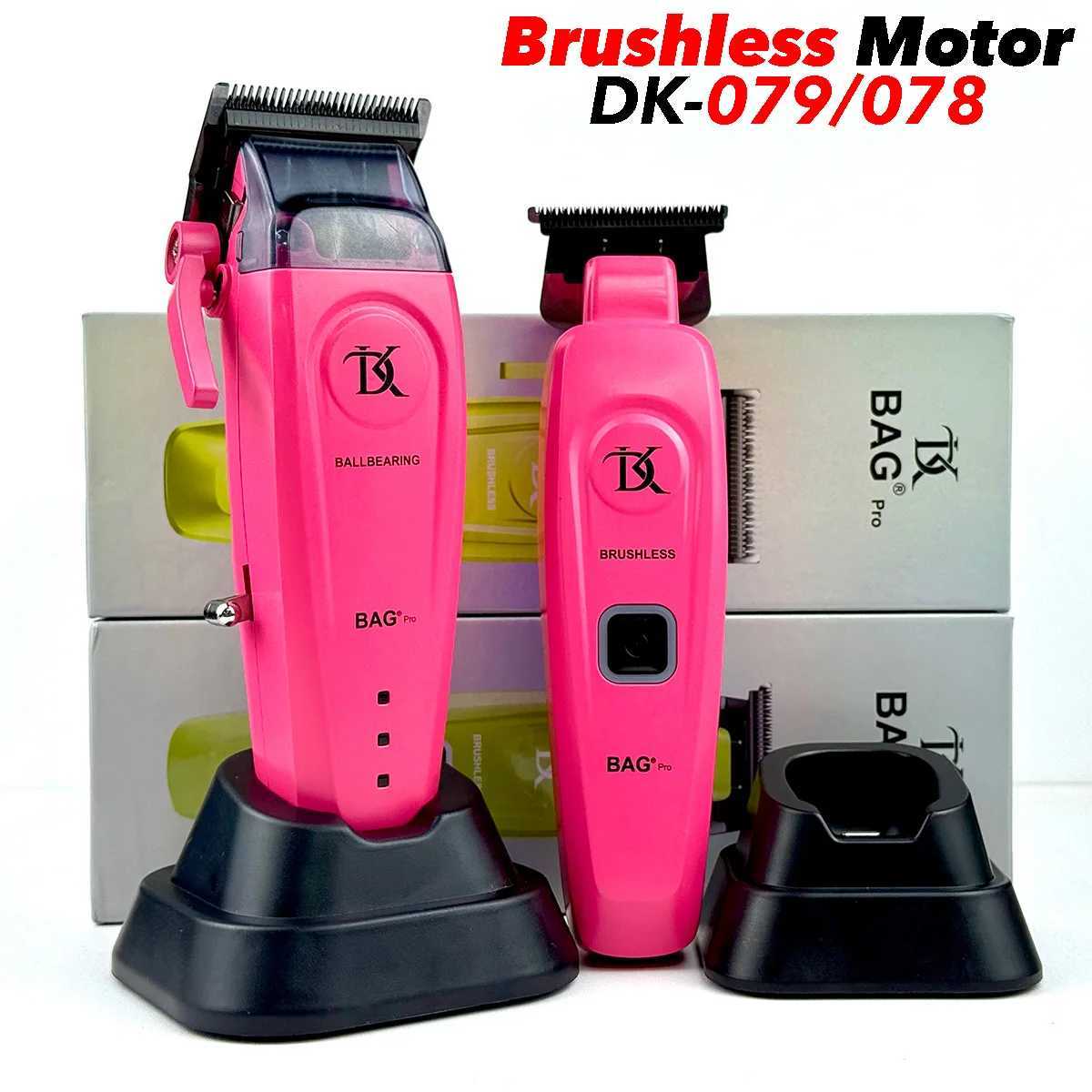 Professional Electric Hair Clipper DK 079 Hair Trimmer DK078 with Base Brushless Motor 7200RPM Barber Metal Machinery DLC Blade W250609