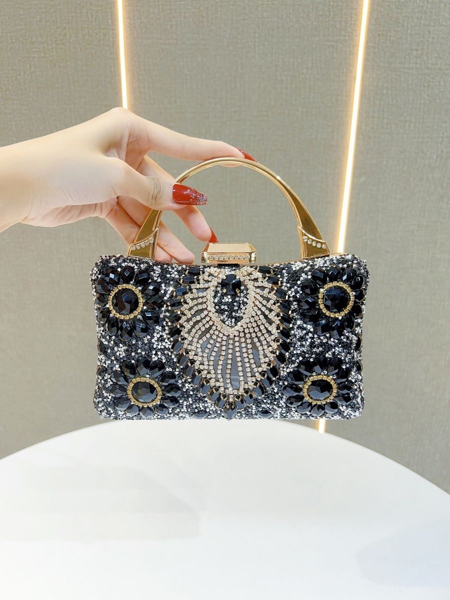 Bohemian-style English Print Bucket Bag, Linen Material Crossbody Bag