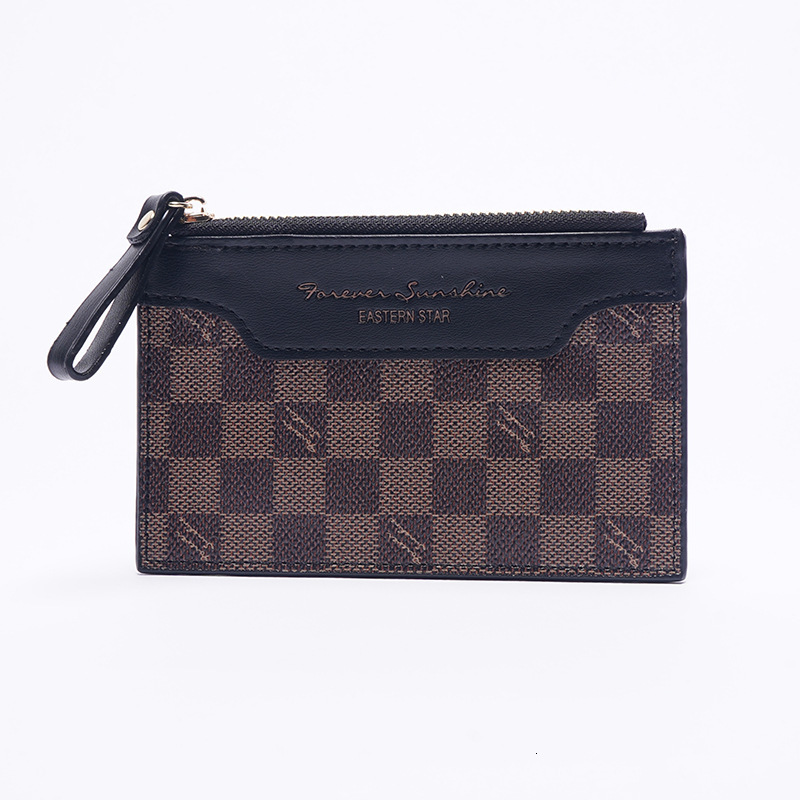 Free Shipping New Handbag Retro European And American Zipper Thin Coin Purse Designer Bag Zipper Women's Short Wholesale ID Card Holder Wallet