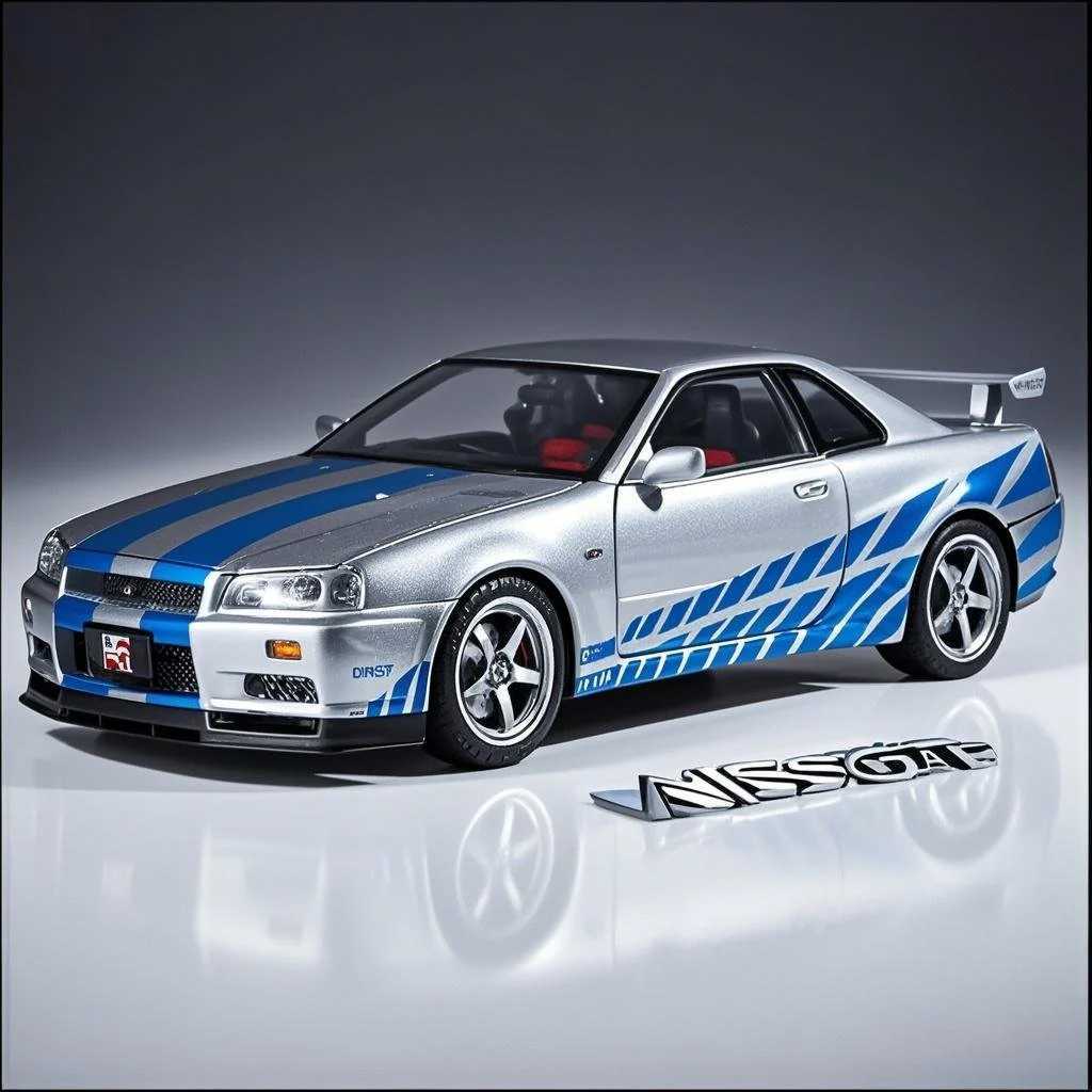 Large Size 1 18 Skyline Ares GTR GT-R R34 Alloy Sports Car Model Diecasts Metal Racing Car Vehicles Model Sound Light Kids Gifts W250609