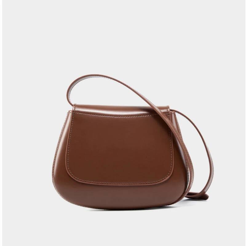 Jonlily Women Genuine Leather Shoulder Female Handbag Totes Casual Crossbody Small Saddle Bag Daybag Purse -Kg1849