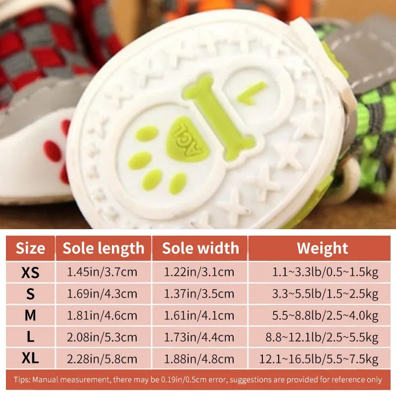 Dog Shoes Teddy Bears Soft Sole Small Puppy Anti Drop Breathable Set of 4 Summer Pet Shoes 250609