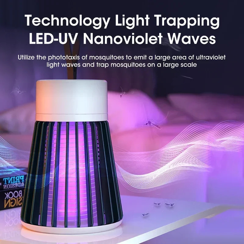 Mosquito Killer Lamp Portable USB Charge Electric Shock Mosquito Killer Outdoor Mute Anti Mosquito Lamp Pest Control Lamp 250606