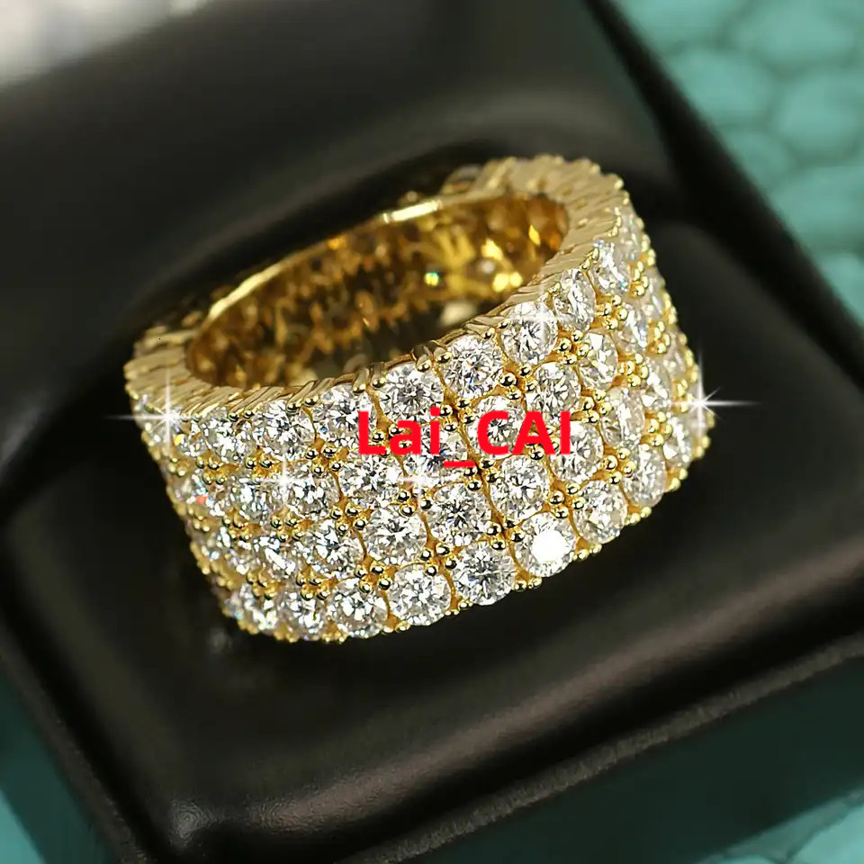 Men Jewelry Christian Cross Rings VVS Moissanite Diamond Hip Hop Custom Silver Luxury Iced Out Moissanite Ring