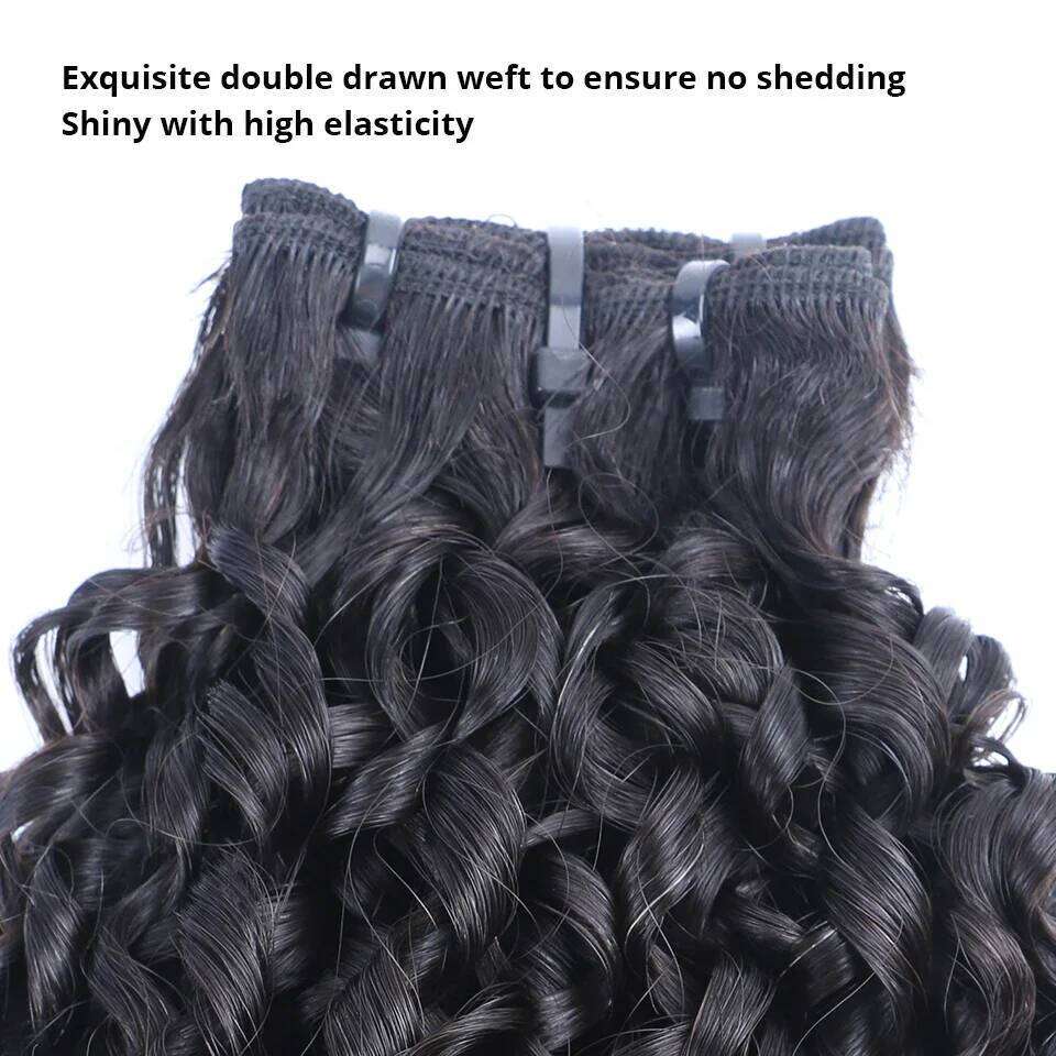 15A Wholesale Pixie Curly Bundle Lace Brazilian Raw Human Hair 3/4 Bundles with Closure Frontal 13x4 4x4